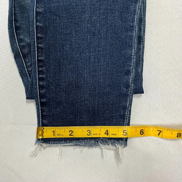 Abercrombie‎ Harper Ankle Distressed Skinny Jeans Dark Wash 26 Short Cut Off Hem - Picture 15 of 15